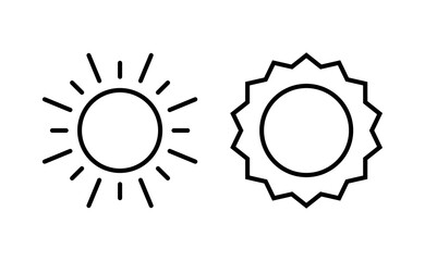 Sun icon vector for web and mobile app. Brightness sign and symbol.