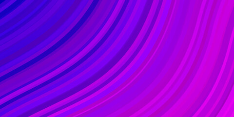 Obraz premium Light Purple, Pink vector layout with curves.