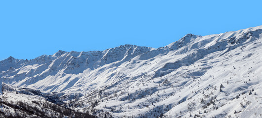 Fototapeta na wymiar Rhône-Alpes - Valmeinier - Panorama sur le massif des Cerces et le mont Thabor