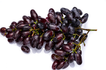 Black grape isolated on white background