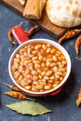 Baked beans, american staple food