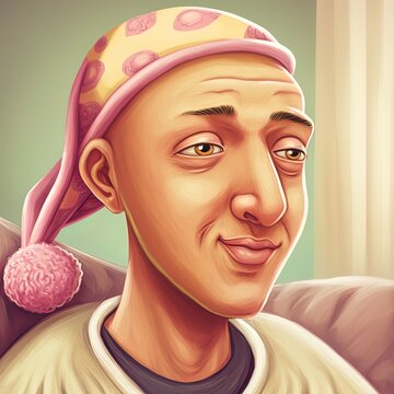 Cancer patient illustration
