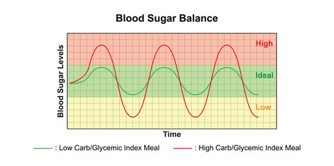 Blood Sugar Balance. Vector Illustration.