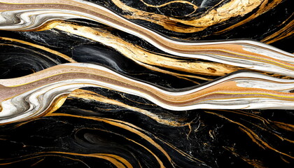 black  white gold marmor effect texture wallpaper template