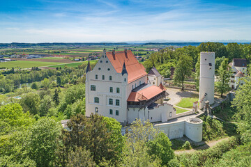 Fototapeta na wymiar Germany, Bavaria, Allgäu, MIndelheim, Mindelburg castle