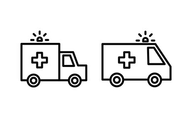 Ambulance icon vector for web and mobile app. ambulance truck sign and symbol. ambulance car