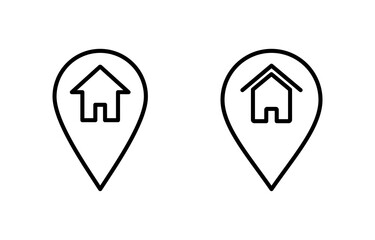 Address icon vector for web and mobile app. home location sign and symbol. pinpoint