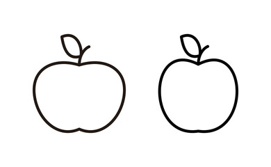 Apple icon vector for web and mobile app. Apple sign and symbols for web design.
