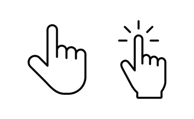 Obraz premium Hand cursor icon vector for web and mobile app. cursor sign and symbol. hand cursor icon clik