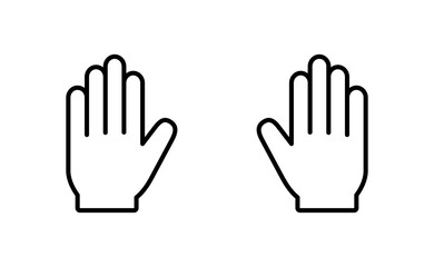 Hand icon vector for web and mobile app. hand sign and symbol. hand gesture