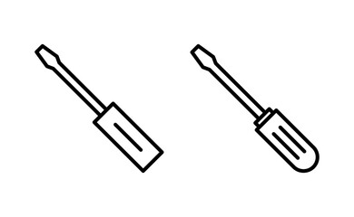 Screwdriver icon vector for web and mobile app. tools sign and symbol