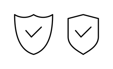 Shield check mark icon vector for web and mobile app. Protection approve sign. Insurance icon