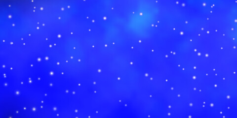 Dark BLUE vector pattern with abstract stars.