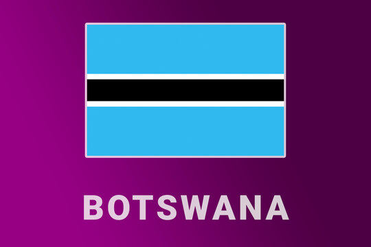 Botswana  flag. BW national banner. Botswana  patriotism symbol and name.