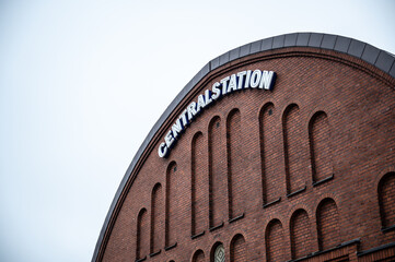 Train station of brick in Malmo