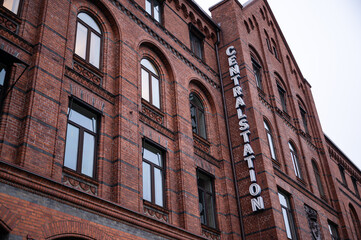 Fototapeta premium Train station of brick in Malmo