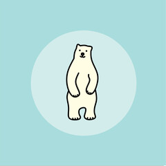 illustration vector graphic of polar bears perfect for logos, icons,designs, posters, pamphlets, and advertisements 