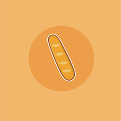 illustration vector graphic of french bread or baguette perfect for logo, icon, design, poster, flyer, and advertisement 