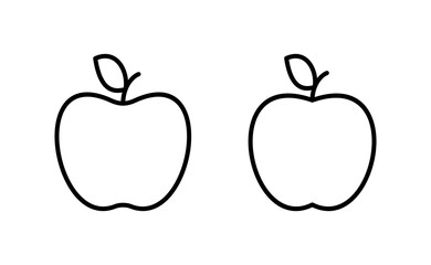 Apple icon vector for web and mobile app. Apple sign and symbols for web design.