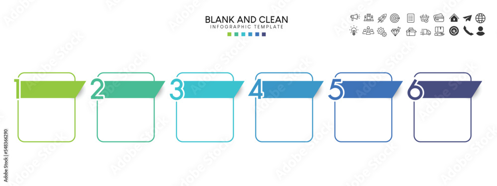 Poster blank and clean. steps business data visualization timeline process infographic template design