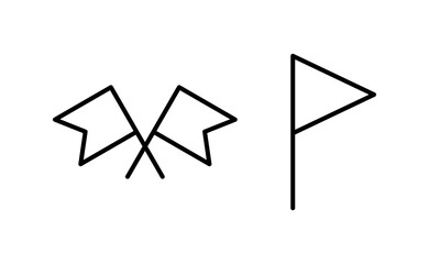 Flag icon vector for web and mobile app. Gps location pin map. Location marker symbol.