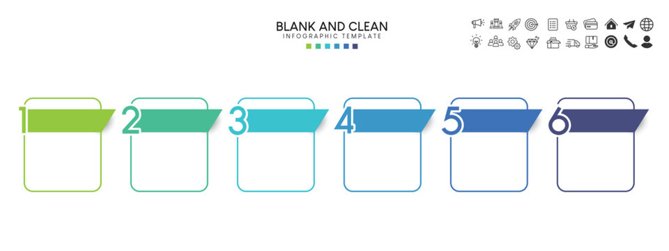 Blank and clean. Steps business data visualization timeline process infographic template design	