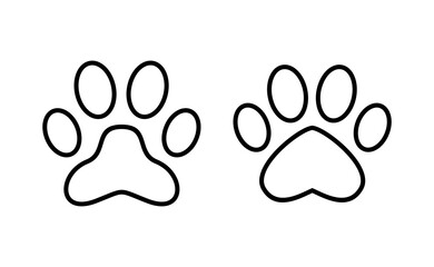 Paw icon vector for web and mobile app. paw print sign and symbol. dog or cat paw