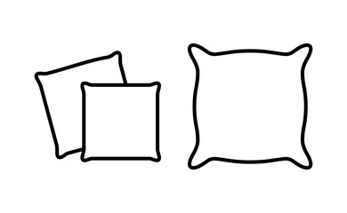 Pillow icon vector for web and mobile app. Pillow sign and symbol. Comfortable fluffy pillow