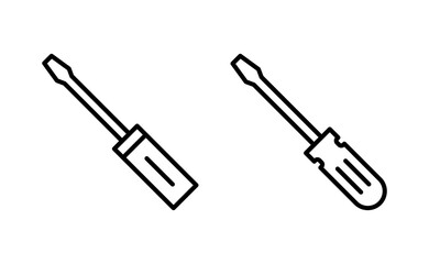 Screwdriver icon vector for web and mobile app. tools sign and symbol