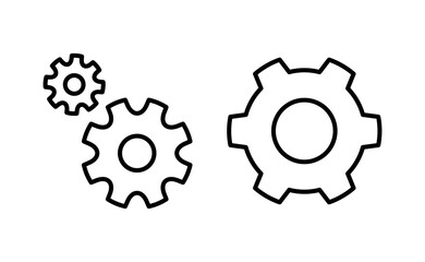 setting Icon vector for web and mobile app. Cog settings sign and symbol. Gear Sign