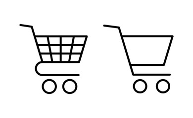 Shopping icon vector for web and mobile app. Shopping cart sign and symbol. Trolley icon