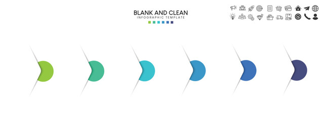 Blank and clean. Steps business data visualization timeline process infographic template design	