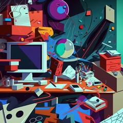 Abstract office desktop