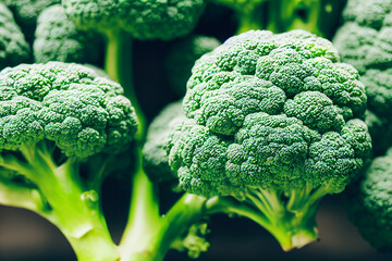fresh raw green healthy broccoli
