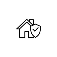 home insurance icon vector illustration. home protection sign and symbol