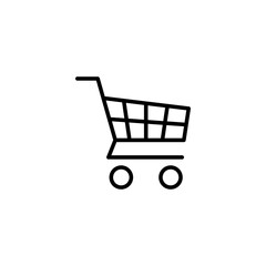 Shopping icon vector illustration. Shopping cart sign and symbol. Trolley icon