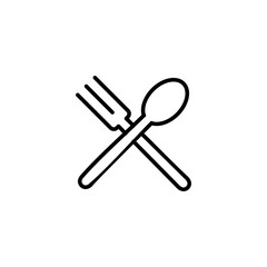 spoon and fork icon vector illustration. spoon, fork and knife icon vector. restaurant sign and symbol