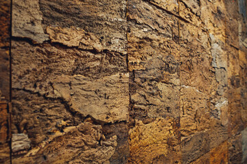 cork wall tiles background, soundproofing material for acoustic insulation - obrazy, fototapety, plakaty