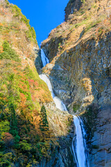 秋の称名滝　富山県立山町　Shomyo Falls in Autumn. Toyama Prefecture Tateyama town.