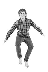 Teenage Boy Jumping In The Air