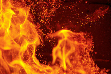 abstract fire background with sparks