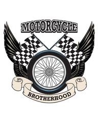 motorcycle brotherhood logo vector in separated layer 