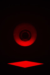 Occult All Seeing Giant Eye Eyeball Paranormal Portal Summoned Demon Halloween Horror 3d illustration render