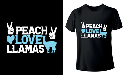 Llama t-shirt, llama t-shirt design template