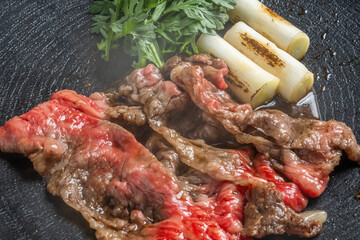 高級和牛ですき焼き Sukiyaki of high-quality Japane beef