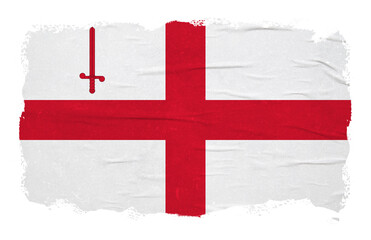 Obraz premium Abstract city of London flag with ink stroke effect