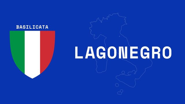 Lagonegro: Illustration mit dem Ortsnamen der italienischen Stadt Lagonegro in der Region Basilicata