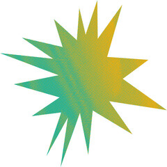 Abstract transparent halftone grunge burst shape.