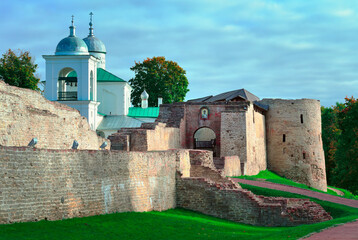 The old Izborsk stone fortress
