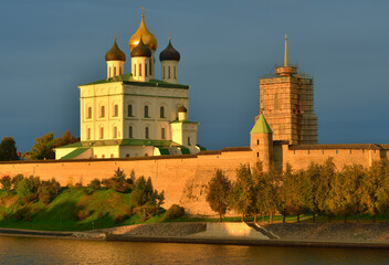 The walls of the Pskov Kremlin